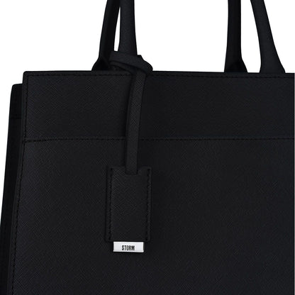 BRIXTON LEATHER HANDBAG BLACK