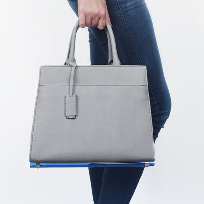 BRIXTON LEATHER HANDBAG GREY