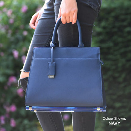 BRIXTON LEATHER HANDBAG BLACK
